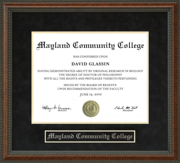 Mayland Community College Diploma Frame