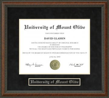 University of Mount Olive (UMO) Diploma Frame