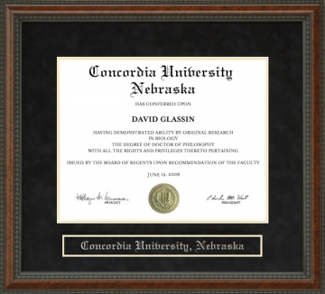 Concordia University, Nebraska Diploma Frame