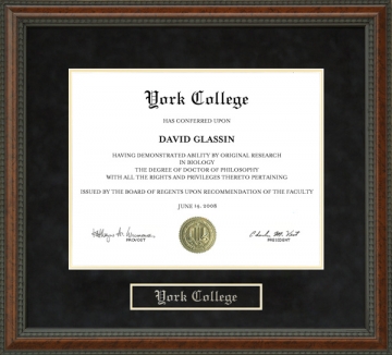 York College Diploma Frame