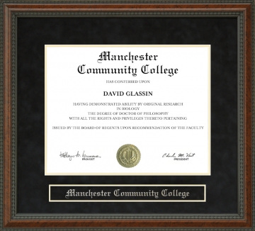 Manchester Community College Diploma Frame