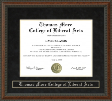 Thomas More College of Liberal Arts Diploma Frame