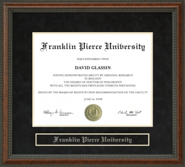 Franklin Pierce University Diploma Frame