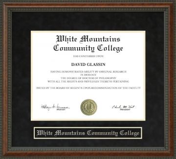 White Mountains Community College Diploma Frame