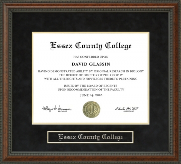 Essex County College Diploma Frame