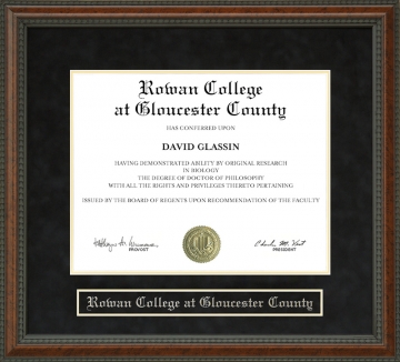 Rowan College at Gloucester County Diploma Frame