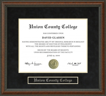 Union County College (UCC) Diploma Frame