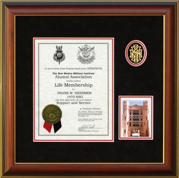 New Mexico Military Institute (NMMI) Alumni Association Life Membership Frame