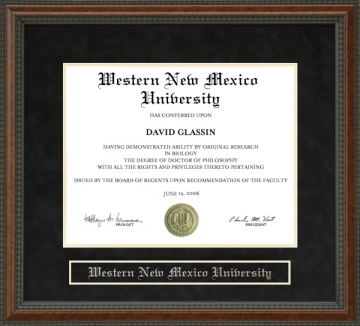 Western New Mexico University (WNMU) Diploma Frame