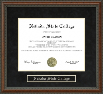 Nevada State College Diploma Frame