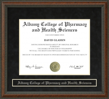 Albany College of Pharmacy and Health Sciences Diploma Frame