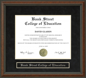 Bank Street College of Education Diploma Frame