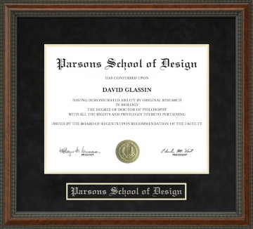 Parsons School of Design Diploma Frame