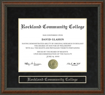 Rockland Community College Diploma Frame