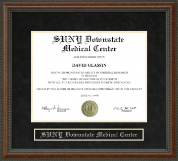 SUNY Downstate Medical Center Diploma Frame