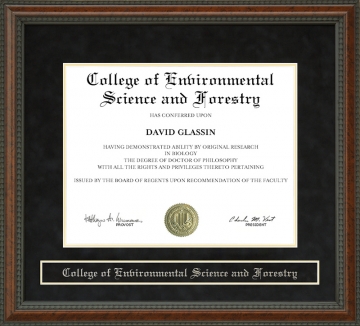 College of Environmental Science and Forestry Diploma Frame