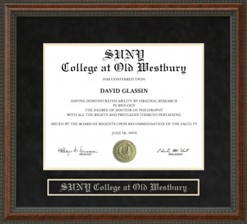 State University of New York College at Old Westbury Diploma Frame