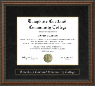 Tompkins Cortland Community College (TC3) Diploma Frame