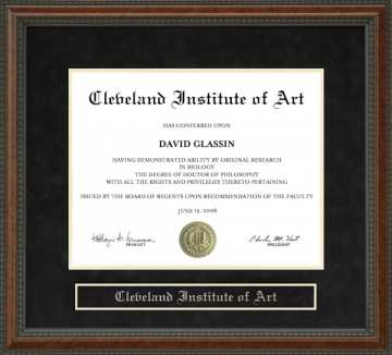 Cleveland Institute of Art (CIA) Diploma Frame