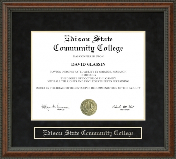 Edison State Community College Diploma Frame