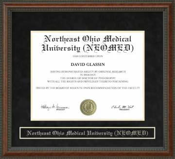 Northeast Ohio Medical University (NEOMED) Diploma Frame