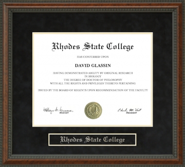 Rhodes State College Diploma Frame
