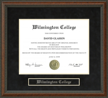 Wilmington College Diploma Frame