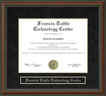 Francis Tuttle Technology Center Diploma Frame
