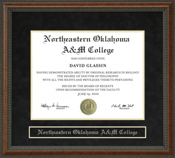 Northeastern Oklahoma A&M College (NEO) Diploma Frame
