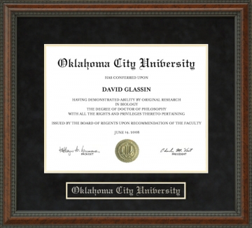 Oklahoma City University (OCU) Diploma Frame