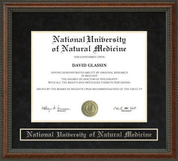 National University of Natural Medicine (NUNM) Diploma Frame