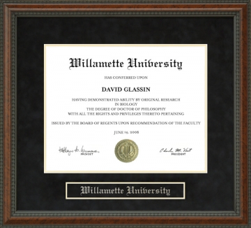 Willamette University Diploma Frame