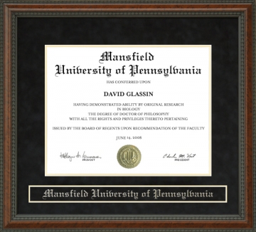 Mansfield University of Pennsylvania Diploma Frame