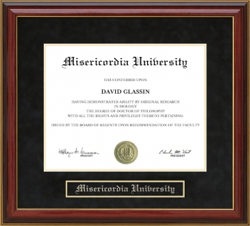 Misericordia University Mahogany Diploma Frame