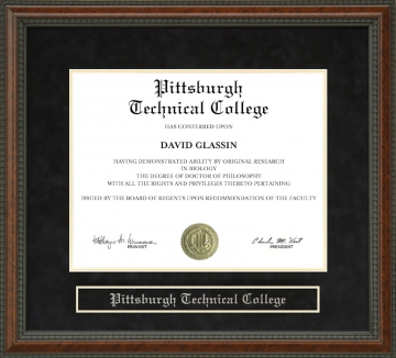 Pittsburgh Technical College Diploma Frame