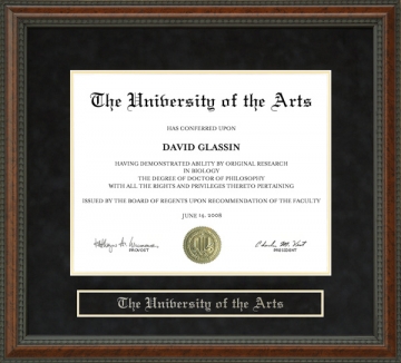 The University of the Arts (UArts) Diploma Frame