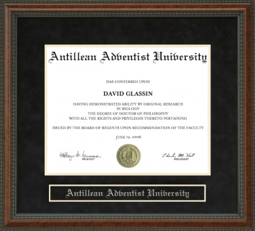 Antillean Adventist University (AAU) Diploma Frame