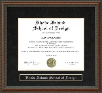 Rhode Island School of Design (RISD) Diploma Frame
