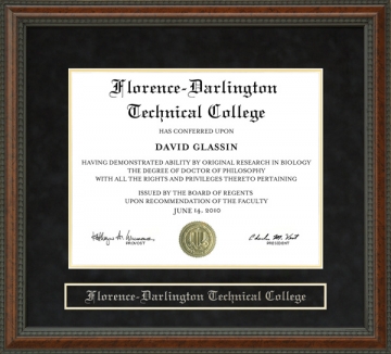 Florence-Darlington Technical College (FDTC) Diploma Frame