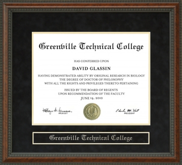 Greenville Technical College (Greenville Tech) Diploma Frame