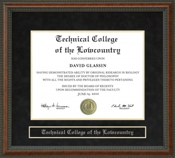 Technical College of the Lowcountry (TCL) Diploma Frame