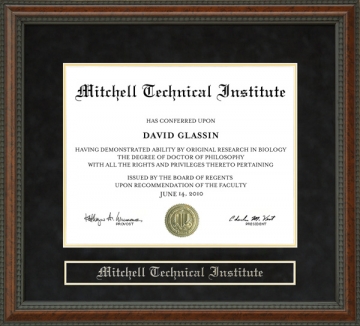 Mitchell Technical Institute Diploma Frame