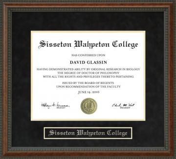 Sisseton Wahpeton College Diploma Frame