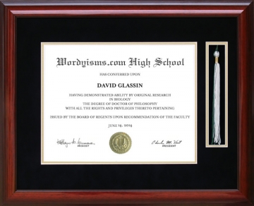 High School Diploma Frame with Tassel Display