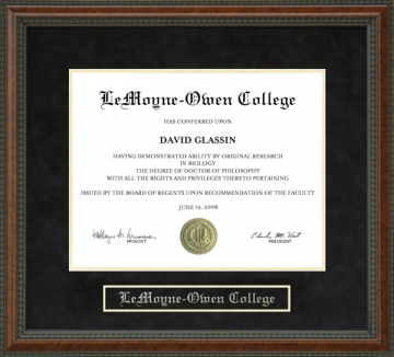 LeMoyne-Owen College (LOC) Diploma Frame