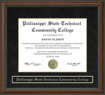 Pellissippi State Technical Community College (PSTCC) Diploma Frame