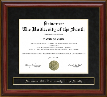 Sewanee: The University of the South Mahogany Diploma Frame