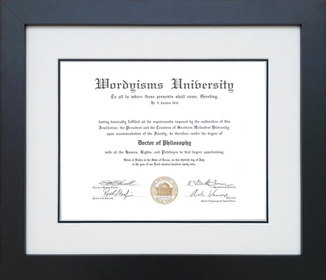 Labette Community College Diploma Frame by Wordyisms