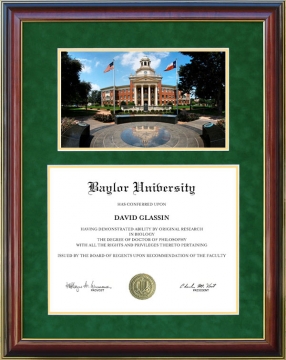 Baylor University Diploma Frame with Campus Artwork