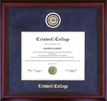 Criswell College Classic Diploma Frame with UltraSuede Matting